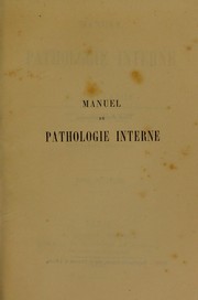 Cover of: Manuel de pathologie interne