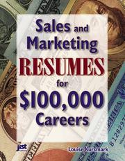 Cover of: Sales & Marketing Resumes for $100,000 Careers