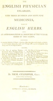 Cover of: The English physician enlarged