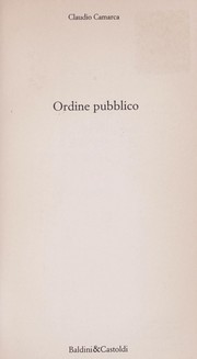 Cover of: Ordine pubblico