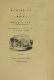 Cover of: Memorials of Oxford