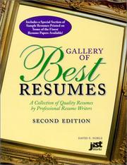 Cover of: Gallery of best resumes by David Franklin Noble