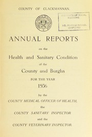 Cover of: [Report 1936] by Clackmannanshire (Scotland). County Council