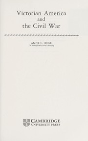 Cover of: Victorian America and the Civil War