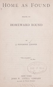 Cover of: Home as Found by James Fenimore Cooper