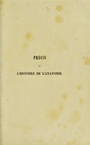 Cover of: Pr©♭cis de l'histoire de l'anatomie by Ad Burggraeve