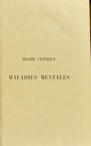 Cover of: Trait©♭ clinique des maladies mentales