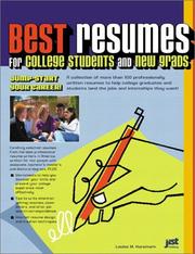 Cover of: Best resumes for college students and new grads by Louise Kursmark