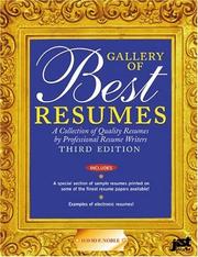 Cover of: Gallery of Best Resumes by David Franklin Noble, David F. Noble