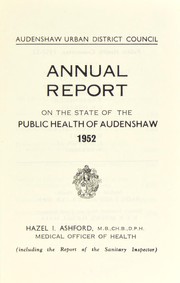 Cover of: [Report 1952] | Audenshaw (England). Urban District Council