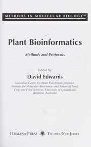 Plant bioinformatics by David Edwards