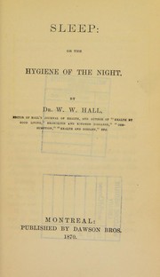 Cover of: Sleep, or, The hygiene of the night