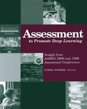 Cover of: Assessment to promote deep learning by Linda A. Suskie