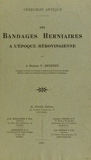 Cover of: Chirurgie antique: les bandages herniaires a l'©♭poque m©♭rovingienne