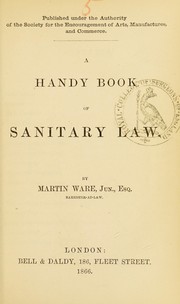 Cover of: A handy book of sanitary law