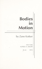Cover of: Bodies in motion.