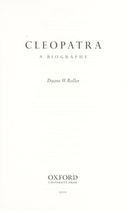 Cleopatra by Duane W. Roller