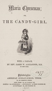 Cover of: Maria Cheeseman; or, The candy-girl