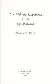 Cover of: The military experience in the age of reason by Christopher Duffy