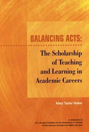 Cover of: Balancing Acts by Mary Taylor Huber