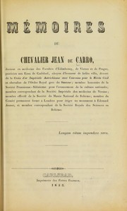 Cover of: Memoires du Chevalier Jean de Carro