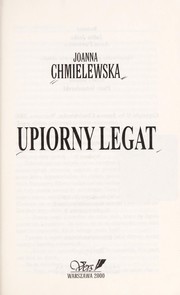 Cover of: Upiorny legat. by Joanna Chmielewska