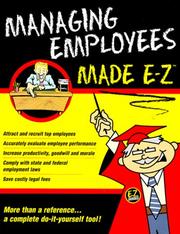 Cover of: Managing employees made E-Z! by 