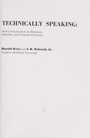 Cover of: Technically Speaking
