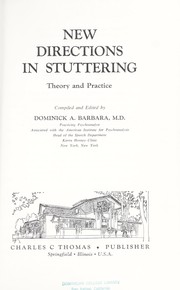 Cover of: New directions in stuttering by Dominick A. Barbara