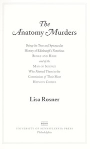 Cover of: The anatomy murders by Lisa Rosner