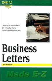 Cover of: Business Letters (Made E-Z)