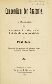 Compendium der Anatomie by Paul Born