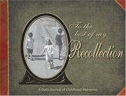 Cover of: To the Best of My Recollection