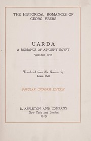 Cover of: Uarda by Georg Ebers