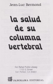 Cover of: La Salud de su Columna Vertebral / The Health of Your Spine by Jean-Luc Bermond