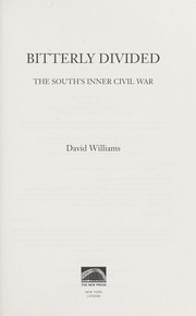 Cover of: Bitterly divided: the South's inner Civil War
