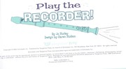 Cover of: Play the recorder [kit] : book and recorder set by 