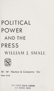 Cover of: Political power and the press