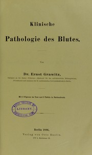 Cover of: Klinische Pathologie des Blutes by Ernst Grawitz