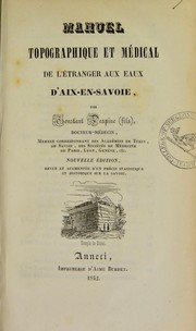 Cover of: Manuel topographique et m©♭dical de l'©♭tranger aux eaux d'Aix-en-Savoie