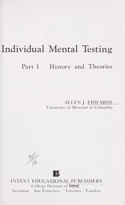 Cover of: Individual mental testing