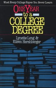 Cover of: One year to a college degree