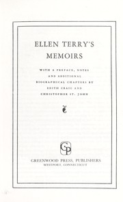 Cover of: Ellen Terry's memoirs; by 