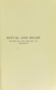 Cover of: Ritual and belief: studies in the history of religion