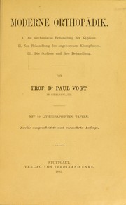 Cover of: Moderne Orthop©Þdik by Paul Friedrich Immanuel Vogt