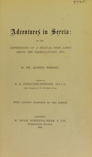 Cover of: Adventures in Servia by Alfred Wright