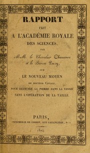 Rapport fait ©  l'Acad©♭mie Royale des Sciences by François Chaussier