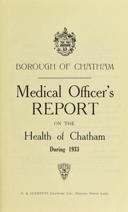 [Report 1933] by Chatham (Kent, England). Borough Council