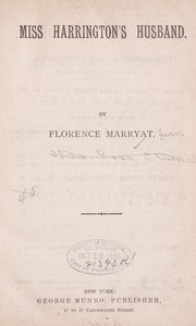 Cover of: Miss Harrington's husband