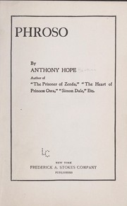Cover of: Phroso by Anthony Hope